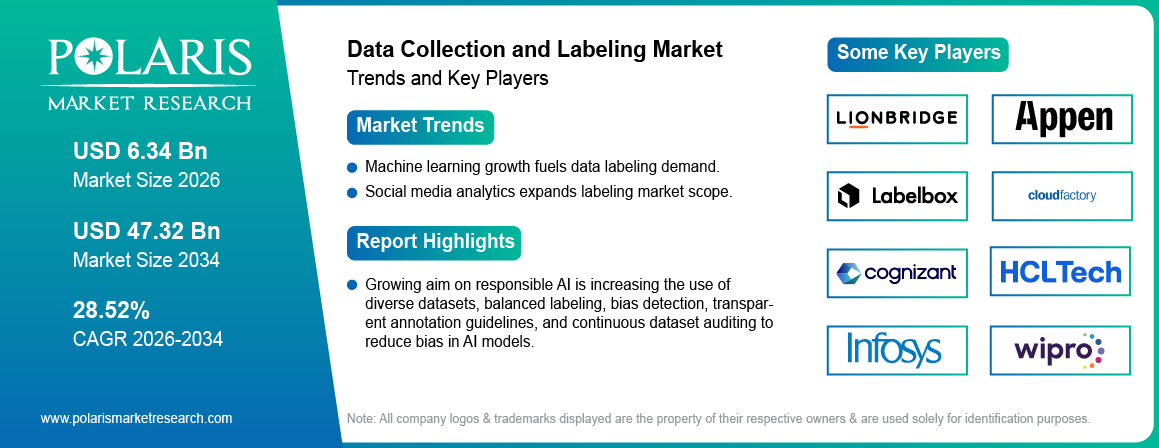 Data Collection and Labeling Market Market Trends & Key Players 2021-2034 (USD Billion)