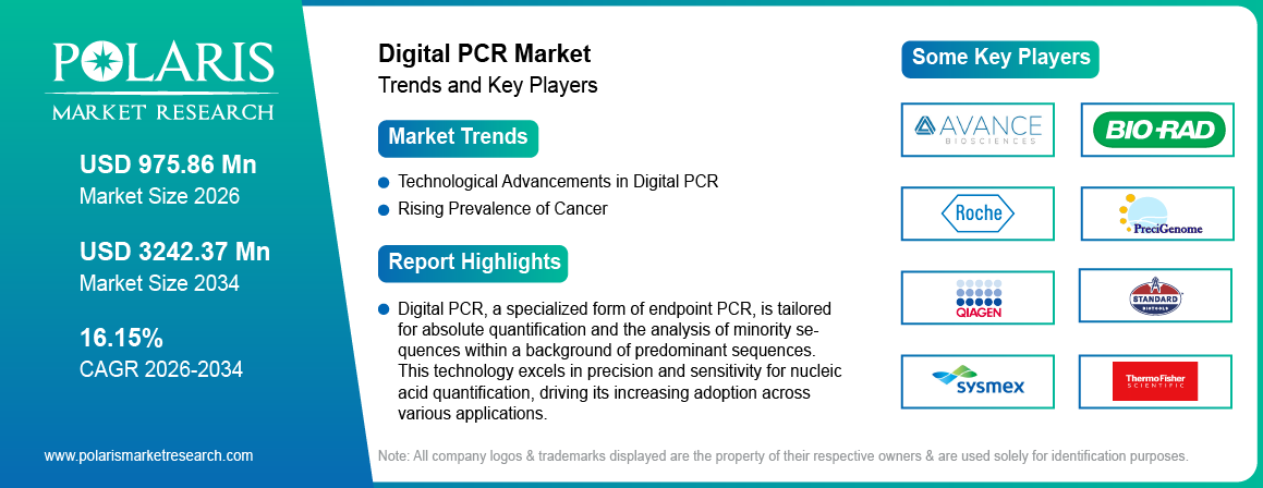 Digital PCR Market Trends & Key Players 2021-2034 (USD Billion)