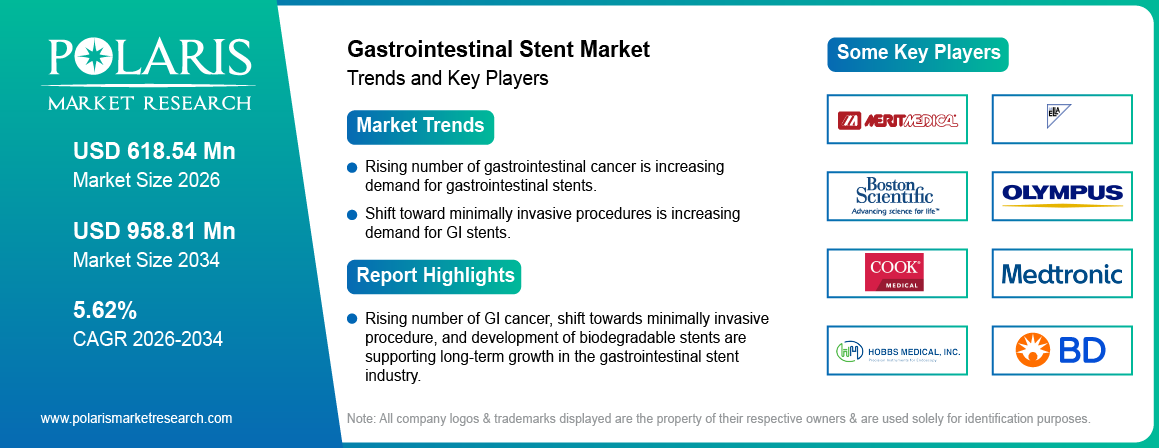 Gastrointestinal (GI) Stent Market Size to Reach USD 958.81 Million by 2034 