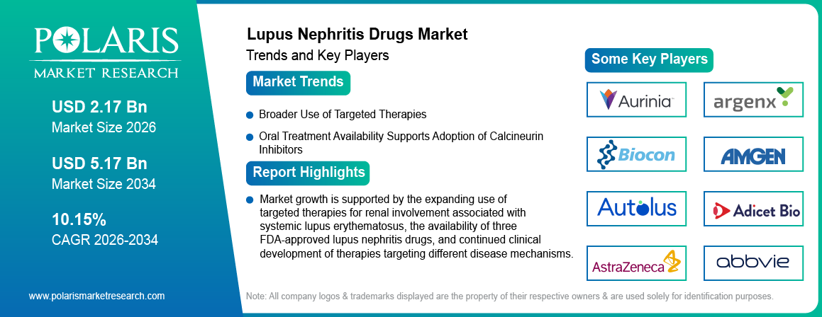 Lupus Nephritis Drugs Market trends, growth drivers and leading industry players.