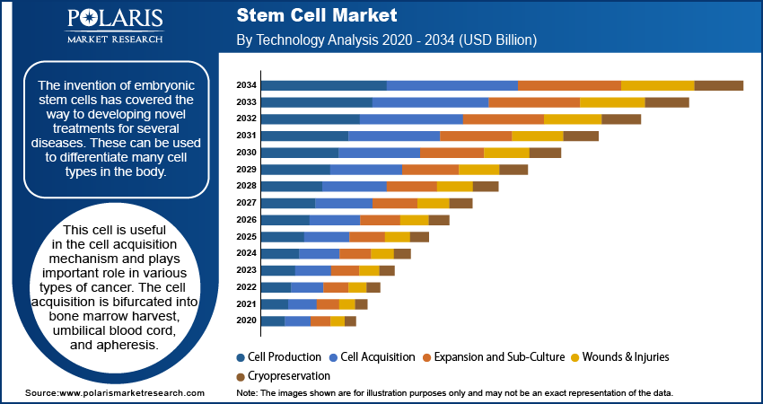Stem Cell Market By Technology Analysis 2020 - 2034 (USD Billion)