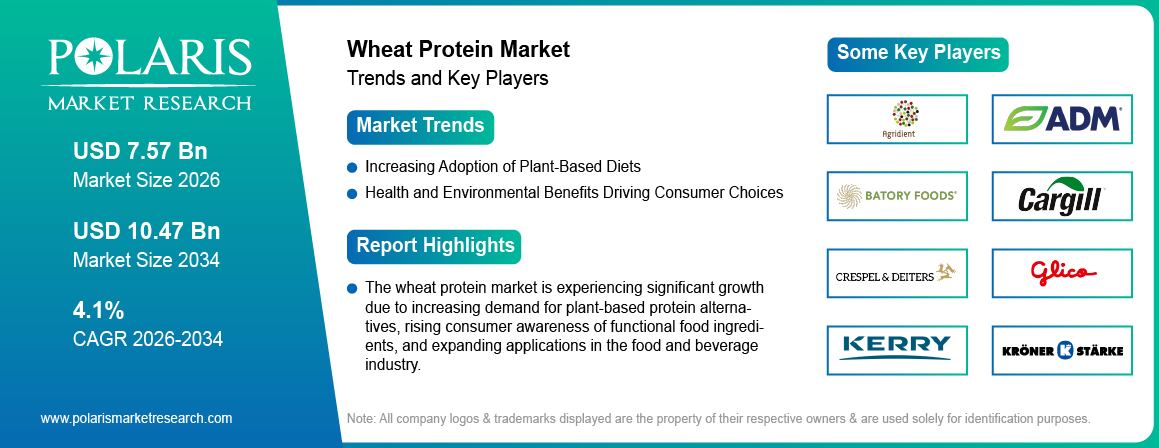 Wheat Protein Market Trends & Key Players 2021-2034 (USD Billion)